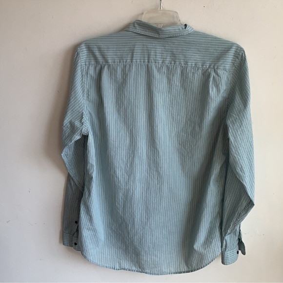 Lacoste Green Pin Striped Button Down Shirt
. - Picture 5 of 9